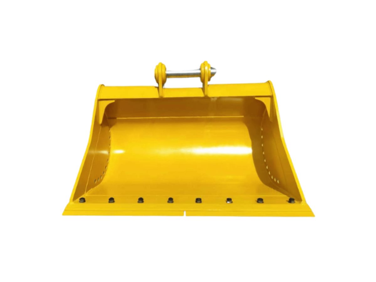 Bedrock excavator ditch cleaning bucket